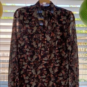 CeCe by Cynthia Steffe Shift Floral Necktie Dress